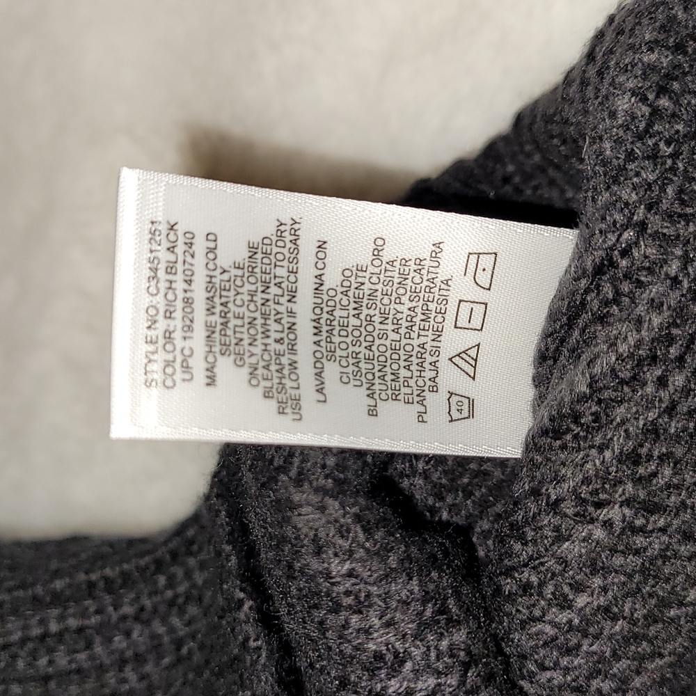 NWT Vince Camuto Clip Dots Long Sleeve Pullover Mock Neck Sweater Wm's Black XL - Picture 12 of 15